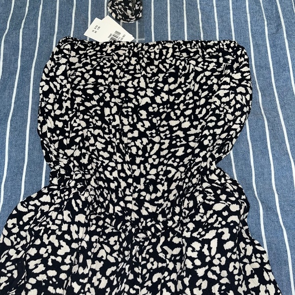 Black and white midi jumpsuit - Picture 2 of 4